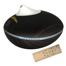 MKingus Aroma oil Diffuser Humidifier With Remote Control Wood Grain 200 ML Tank Waterless Shut Up - B071KP5Y7G